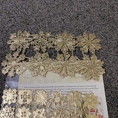 Anna Griffin Holiday Medallion Dresden Die Cuts Gold Foil New 47 Dies Germany