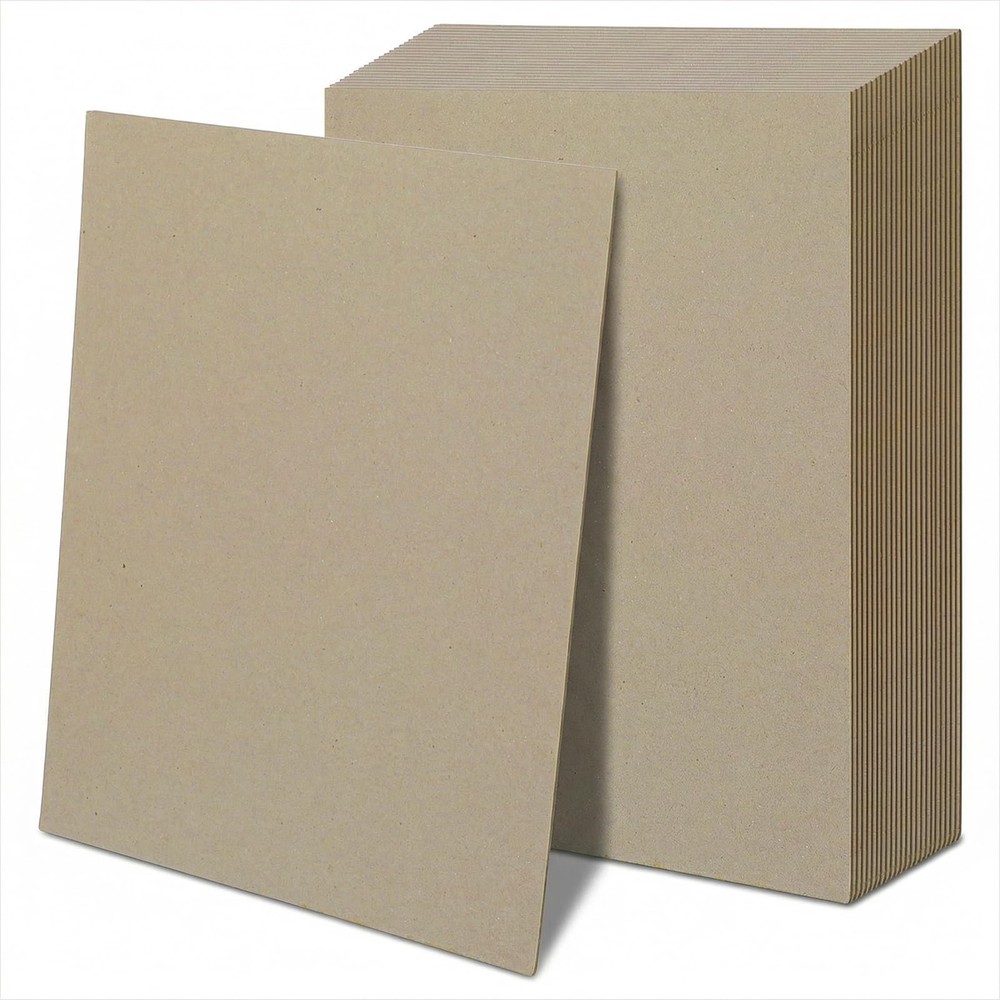 25 Sheets 12.5×10″ Book Board 2 mm 80 PT for Book Binding Thick Grey Board fo…