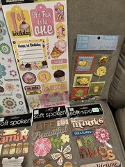 NEW Mixed Lot of 25 Stickers And Scrapbook Materials