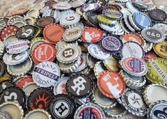 500 FLATTENED Beer Bottle Caps Craft Crown Caps Flat