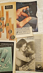 LOT 25pc Vtg JEWELRY WATCHES Ephemera Pack Print Ads Tiffany Cartier