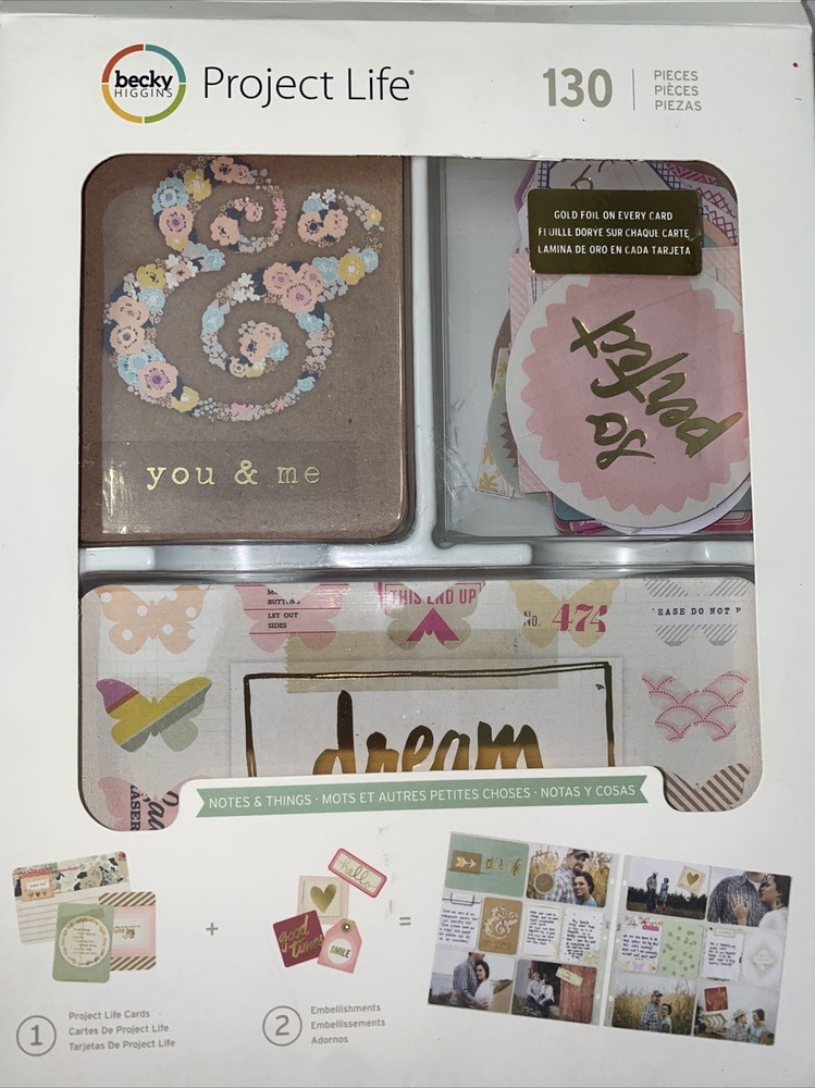 BN Project life Notes and things edition 130 pces journaling cards Item#380373