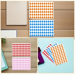 100 Sheets Adhesive Index Tabs Dot Decal Stickers Decorative Labels