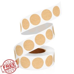 WANSTE Kraft Paper Dot Stickers 0.75″ 1000pcs