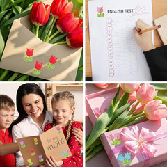 500Pcs 1.5Inch Spring Tulip Waterproof Stickers for Gifts and Classroom