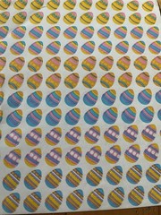 Vtg 1990s Easter Egg Stickers, Mini Eggs, Dyed, Holiday, Retro, Rare