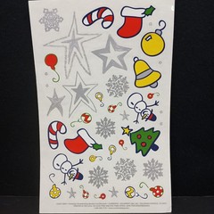 Current Christmas Stickers 9×6 Sheet Whimsical Snow Stars Ornaments NEW