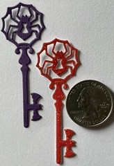 HALLOWEEN KEY Die-Cut(6pc)Fall •Thanksgiving•Autumn•Pumpkin •Spider•Owl•Skeleton