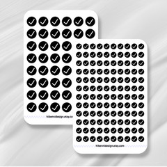 Checkmark planner stickers | To-do list | Dot icon | Checklist | Scrapbooking