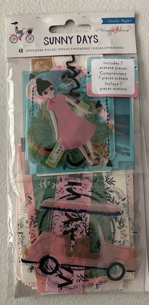 Maggie Holmes Sunny Days Ephemera Die-Cuts 40/Pkg-Cardstock & Acetate