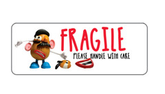 Cute Mr Potato Toy Story Fragile thank you stickers labels 100 count kawaii