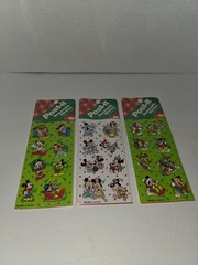 Lot Of 3 Vintage Mickey Mouse Stickers Disney Christmas 3M Post-It Stickers NOS