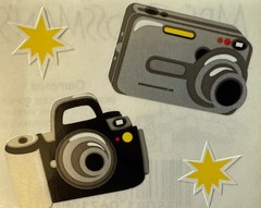 CAMERAS Stickers(4pc) Mrs.Grossmen’s•Flash•Say Cheese•Stars•Picture•Card Making•