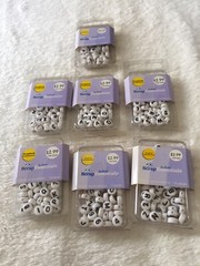 NEW! 7 Packs (72 Pieces Each) JoAnn Scrap Essentials White Alpha Beads