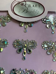 3D ADHESIVE GEMSTONE CLEAR GEMSTONE BUTTERFLY BUTTERFLIES 12 PCS