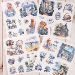 Garden Junk Journal Stickers, 50 Sheets Washi Journaling Sticker Book, Scrapbook