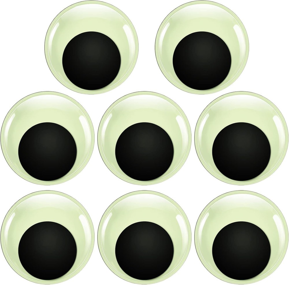 Glow in The Dark Wiggle Eyes 50mm Plastic Self Adhesive Luminous Craft Stickers