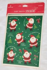 6 Packs Vintage Holiday Stickers Sealed Unused- Puffy Easter-Thanksgiving ETC