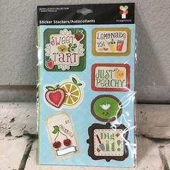 Imaginisce Scrapbooking Stickers Stackable Autocollants Lot Of 2 Packs