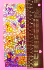 Vintage Lisa Frank Casey & Scottie Purple & White Dogs Sparkle Sticker Sheet