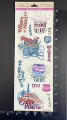 Miss Elizabeth’s ROAD TRIP Clear Mylar Stickers Travel Vacation LOT OF 5 Collect