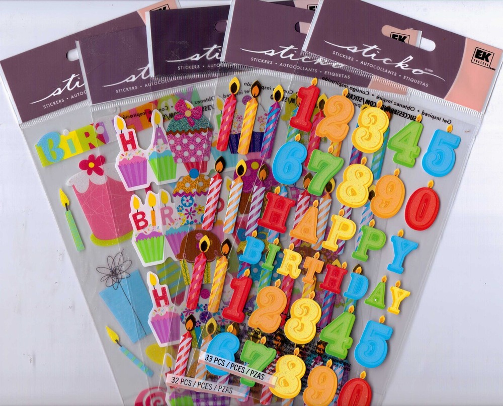 Sticko BIRTHDAY~Party themed~Adorable! U Choose! Quick Ship!