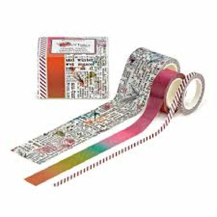 49 AND MARKET – WASHI TAPE N STICKERS – 4 DIFF PKGS – SPICE N MOON LIT GARDEN