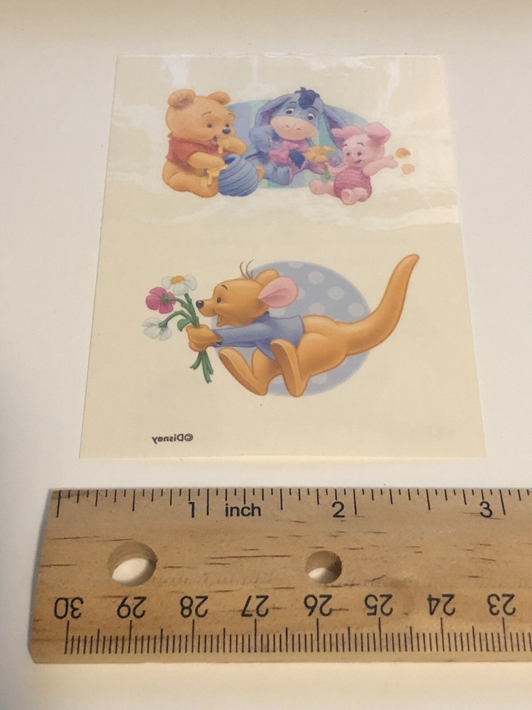 Disney’s Babies Vintage Vending Machine Sticker Wet Tattoo All Star Roo Winnie