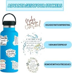 100 PCS Inspirational Christian Stickers, Bible Journaling Supplies, Bible Verse