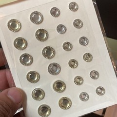 Stampin Up Crafting Supplies Rhinestones Gems Sequins Cork Self Adhesive Lot/7