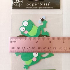Paperbilss Westrim Crafts Green Hippity-Hop Frog Dimensional Stickers – 3 Pieces