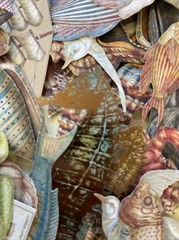 CREATURES OF THE SEA Die-Cuts (6pc)Ocean•Fish•Shells•Seahorse •Turtle•Glittered•