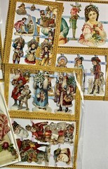 Vntg Mamelok Victorian Embossed Die Cut Lot Christmas Flowers Scrapbook Crafts