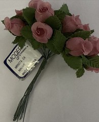 MAUVE ROSEBUD Silk Fake Flower Heads(12pc)Blooming•Flower Heads•Garden•Florals•