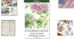 Vintage Scrapbooking Stickers & Decoupage Paper Set