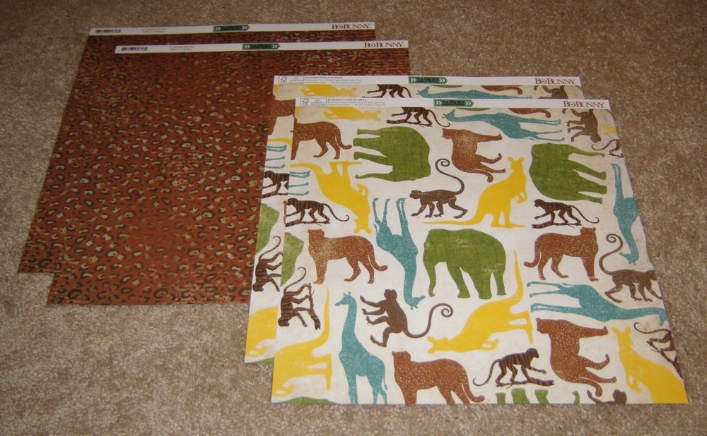 Bo Bunny Double-Sided Heavyweight Paper(4) ~ Safari…..Safari Growl
