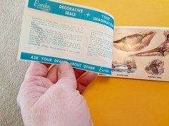 vintage Eureka Game Bird seals booklet (free ship $20 min US only)