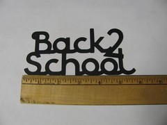 2 Pieces BACK 2 SCHOOL KIDS SCHOOL CROSSING SIGN Die Cut Paper Piece Handmade