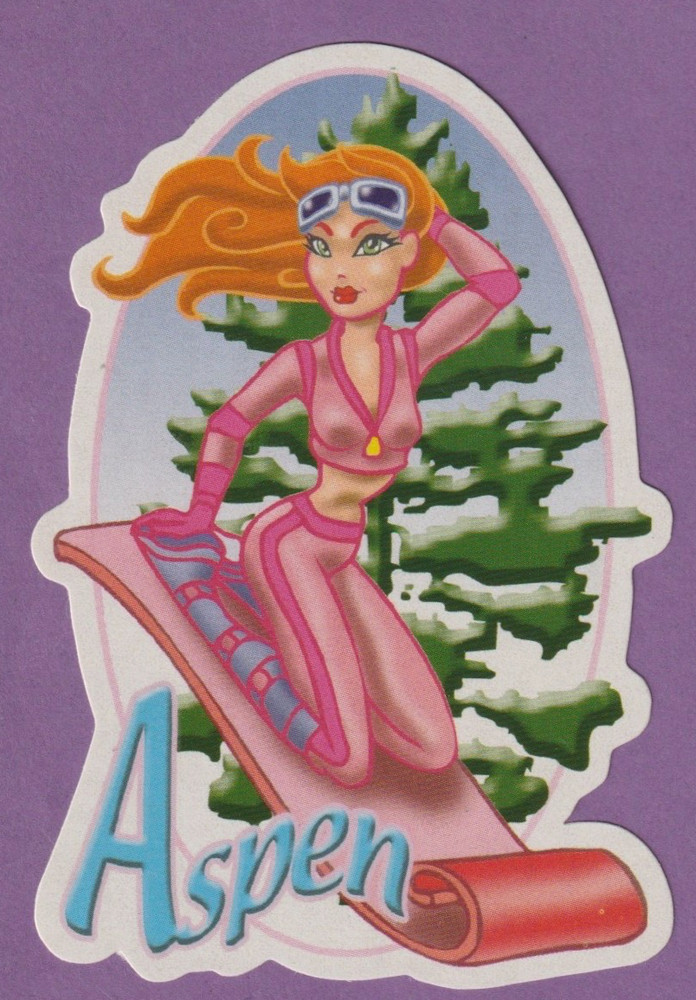 Vintage Vending Machine SPICE GIRLS Scratch & Sniff Sticker ASPEN ( PINE)