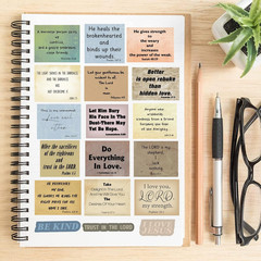 300Pcs Vintage Bible Verse Stickers, Quote Bible Stickers for Journaling