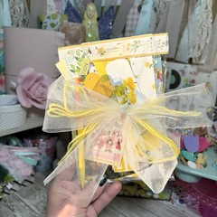 Junk Journal Paper Scrap Pack Kit 100 Pieces Yellow Theme Ephemera Planner Decor
