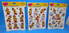 ! VINTAGE 80s PUFFY STICKERS DRAWING BOARD GREETING CARDS ROBOT MAN & FRIENDS !