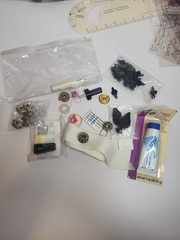 Huge Assorted Craft Sewing Lot Buttons Zippers Scissors Embellishments Supplies