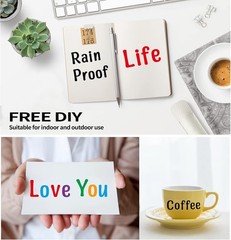 1512 Letter Stickers 12 Sheets Alphabet Stickers Vinyl Self-Adhesive Number A…