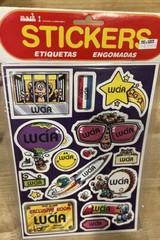 Vtg 1983 LUCIA Celebrity Stickers Sealed Mark I Name Stickers