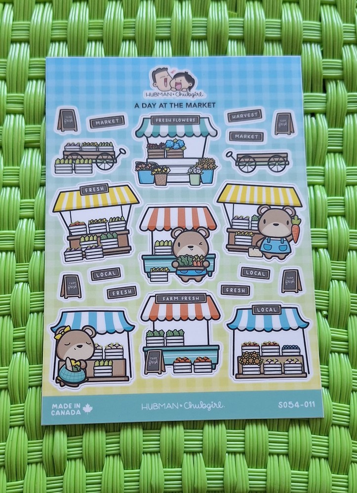 Hubman and Chubgirl Large Sticker Sheet – A Day At The Market
