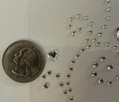 CLEAR/SILVER SWIRL Dimensional Rhinestone Stickers (3pc)Hearts Recollections•