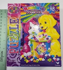 Lisa Frank Vintage Rainbow Matinee Cat/Dog 48 piece Puzzle w/Box SEALED BAG 2014