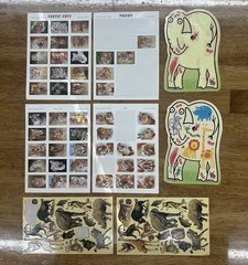 🐯 Huge Lot Of Zoo Safari Desert Animals Stickers Vintage Scrapbook Crafts Gifts