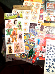 STICKERS, STICKERS, 36 new packages of stickers. – Good deal.